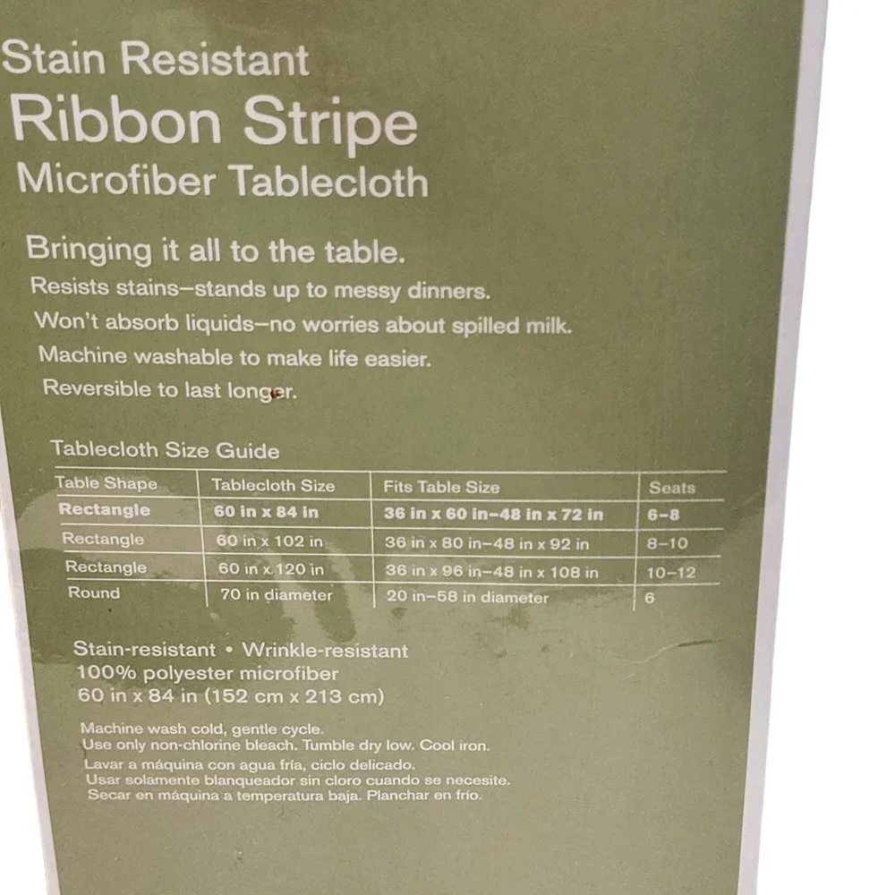 Canopy Ivory 60x84 Rectangle Tablecloth Stain & Wrinkle Resistant